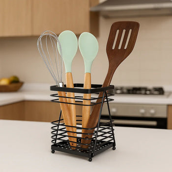 Metal Spoon Holder – Stylish Kitchen Utensil Stand - Clarify.pk