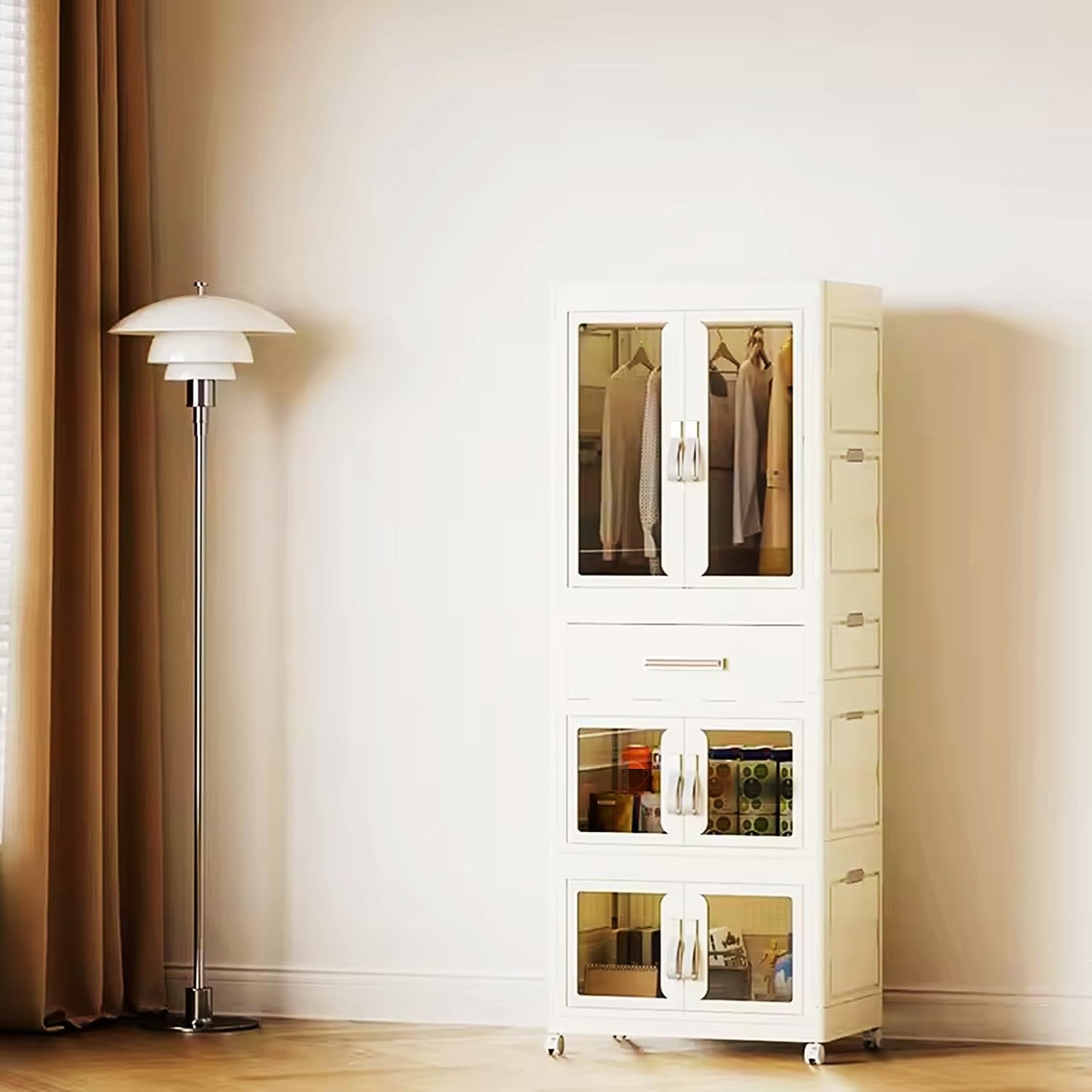 Portable Wardrobe Closet with Wheels – Heavy-Duty Storage Organizer