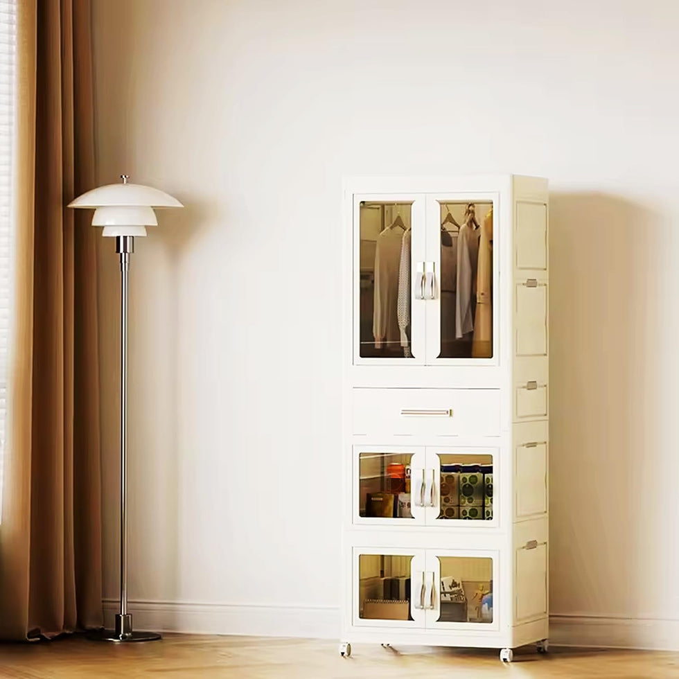Portable Wardrobe Closet with Wheels – Heavy-Duty Storage Organizer