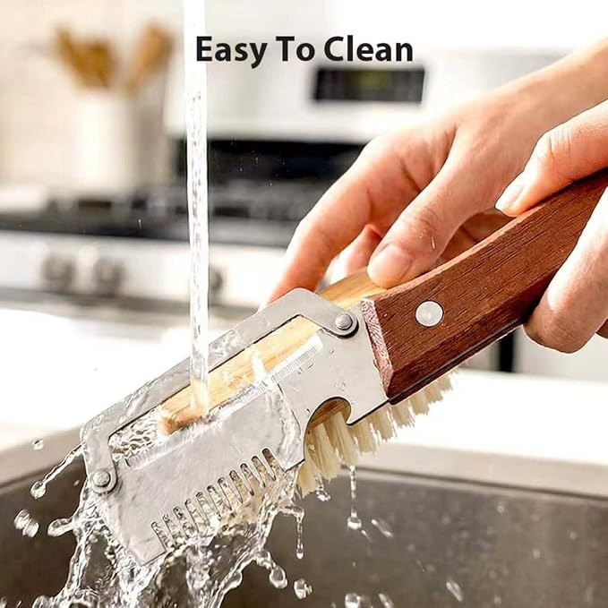 3-in-1 Vegetable Peeler Set | With Wooden Handle & Steel Blade