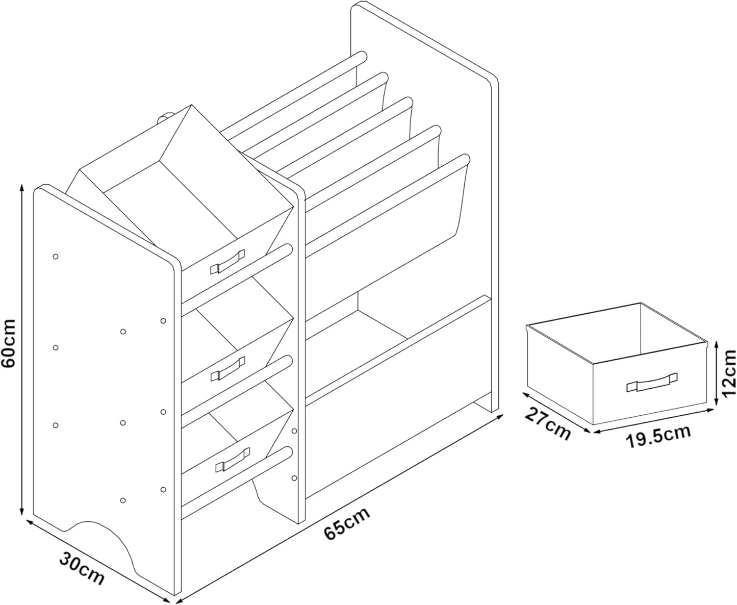Children’s Vimianzo Bookcase & Display Rack – Kid-Friendly Reading Corner
