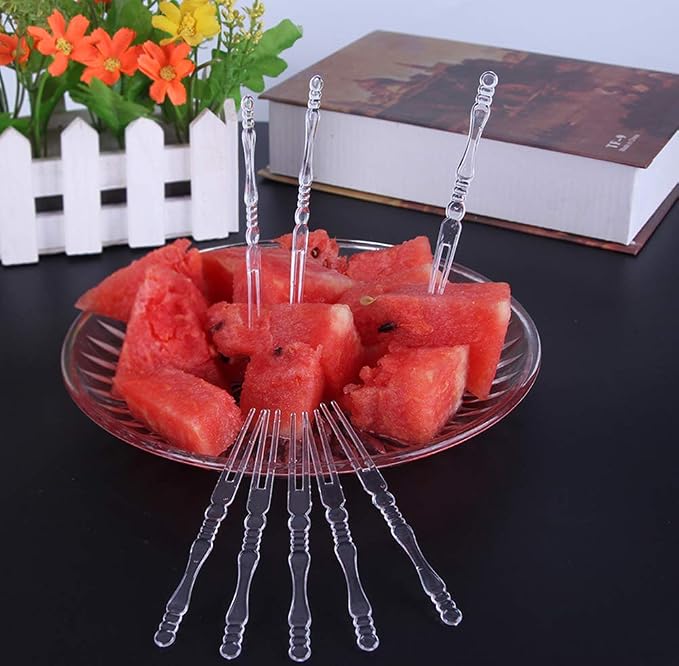 50 Pcs Disposable Dessert Forks  - Fruit, Cake & Salad Party Forks