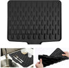 Silicone Dish Drainer Mat with Drain Outlet - Non-Slip Kitchen Drying Mat
