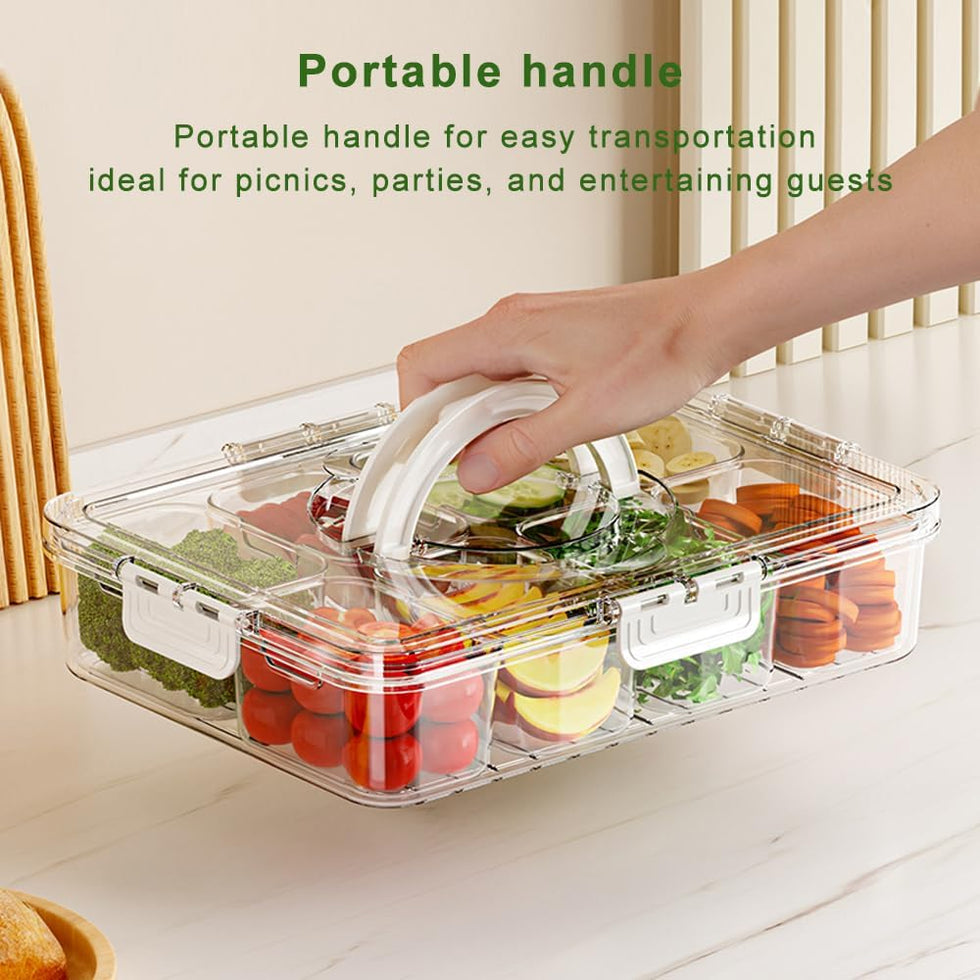 Nordic Rotating Petal Dry Fruit Box – Creative Multi-Compartment Snack Tray