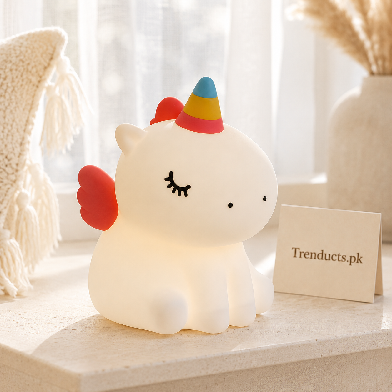 Unicorn LED Night Light – Multicolour Silicone Touch Lamp