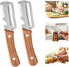 3-in-1 Vegetable Peeler Set | With Wooden Handle & Steel Blade