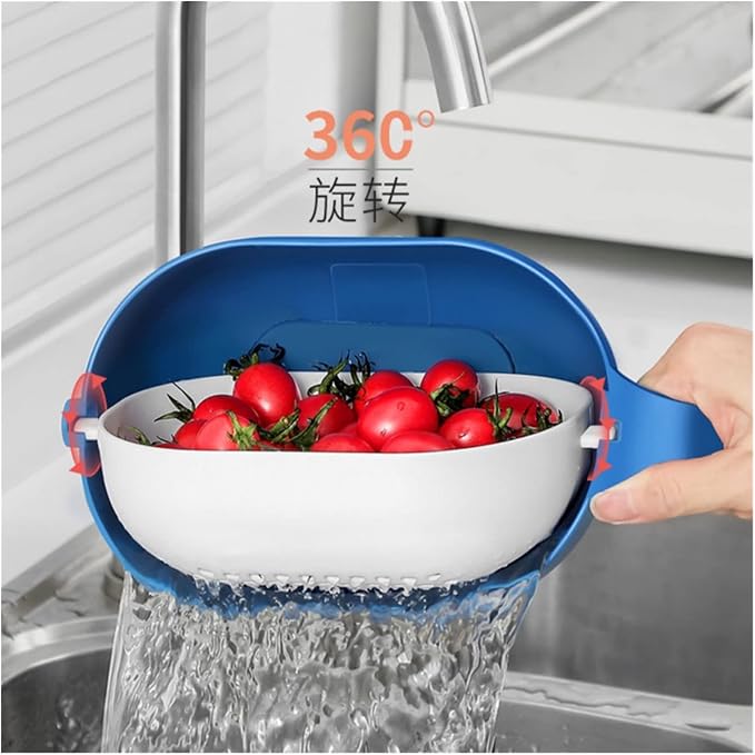360 Rotate Vegetable Cutter & Chopper with Basket | 8-Blade