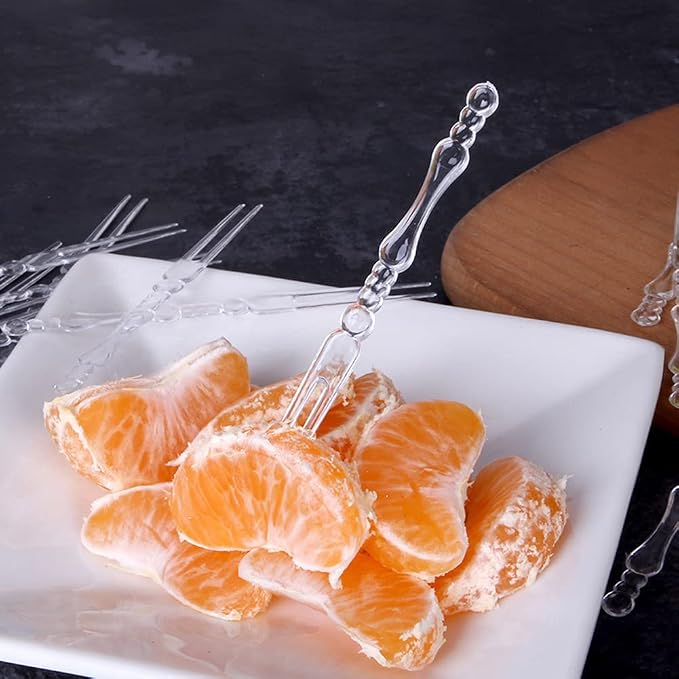 50 Pcs Disposable Dessert Forks  - Fruit, Cake & Salad Party Forks