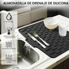 Silicone Dish Drainer Mat with Drain Outlet - Non-Slip Kitchen Drying Mat