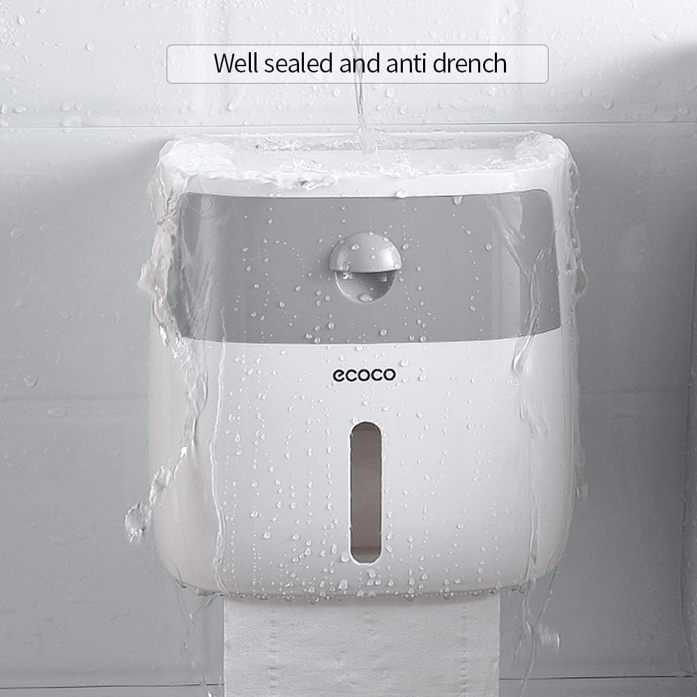 ECOCO Double-Layer Tissue Box & Stationery Storage Organizer