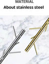 Luxury Gold Accent Metal Clothes Rack with Circular Marble-Style Base
