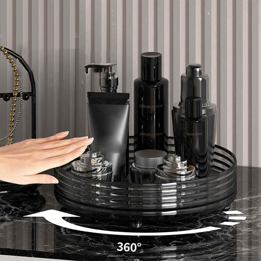 Luxury Black 360° Rotating Storage Tray – Luxury Organizer Stand