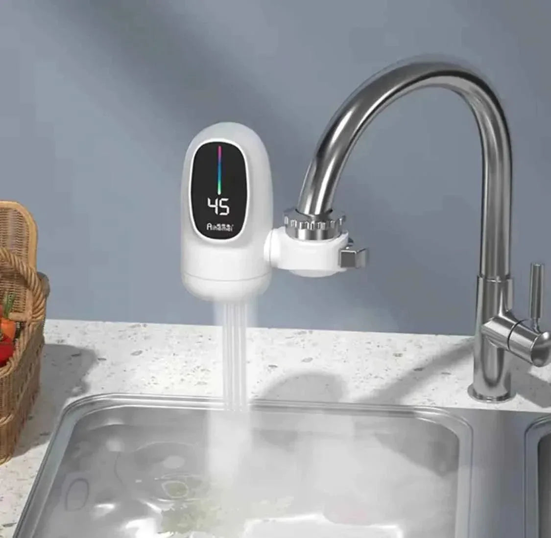 Digital Display Kitchen Faucet Adapter 3000W for Instant Hot Water