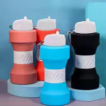 650ml Silicone Sports Water Bottle – Durable & Portable - Clarify.pk