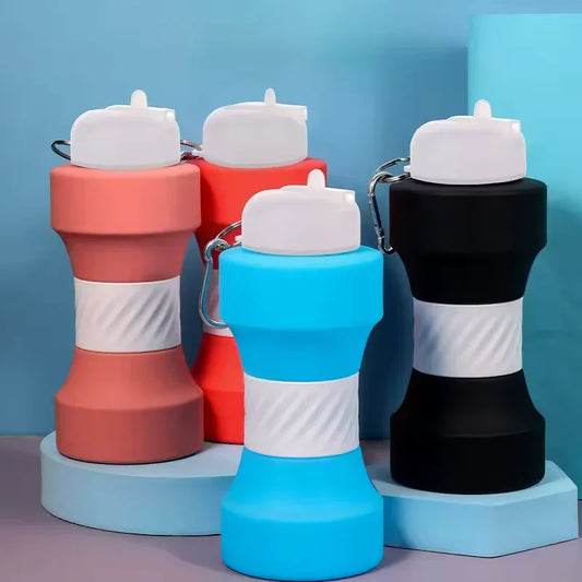 650ml Silicone Sports Water Bottle – Durable & Portable - Clarify.pk