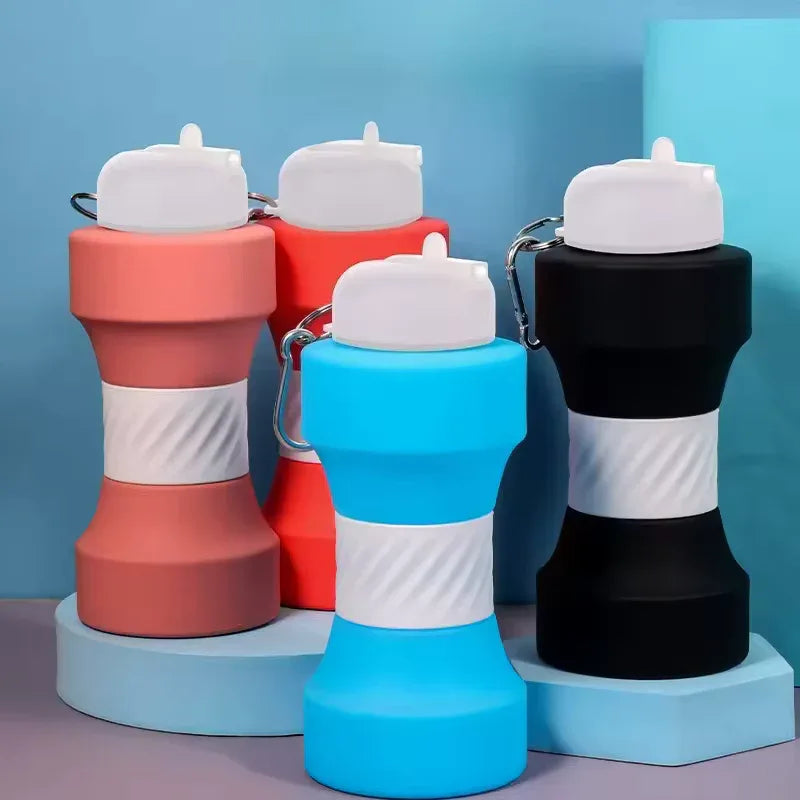 650ml سلیکون اسپورٹس واٹر بوتل - پائیدار اور پورٹیبل