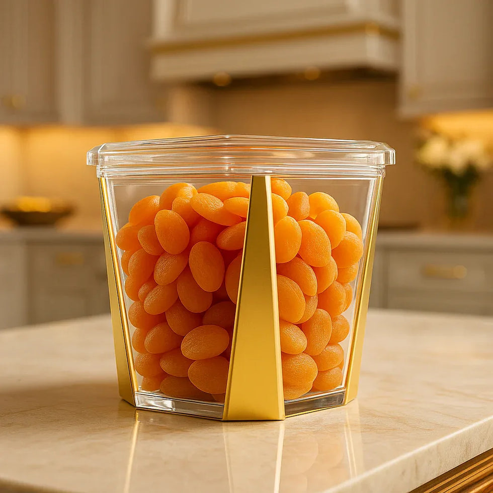 Glowy Acrylic Jar – 600ml Storage Container - Clarify.pk