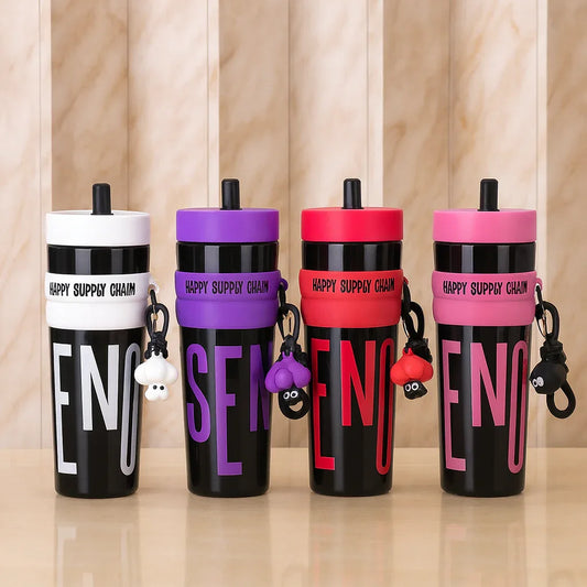 Supply Chain Stainless Steel Water Bottle – Insulated & Durable (Random Design) - Clarify.pk