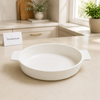 Danny Home White Round Bakeware Dish - 9.6 Inch