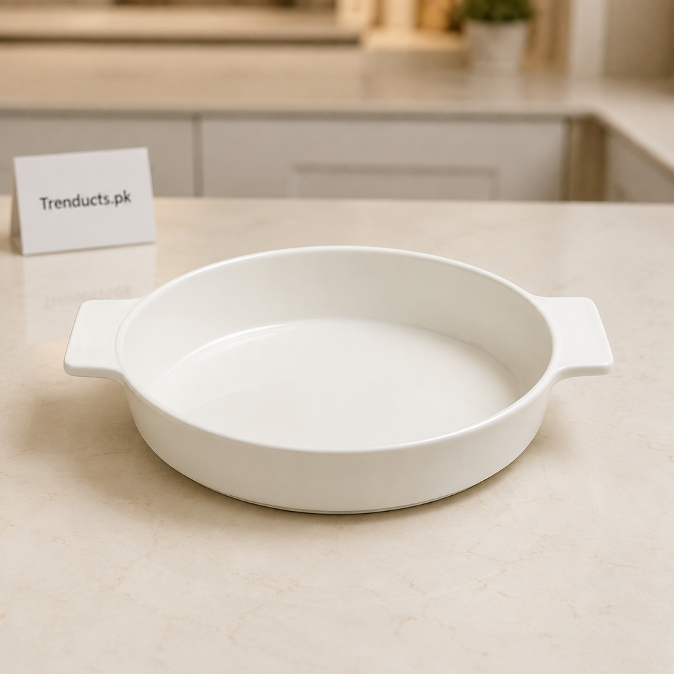 Danny Home White Round Bakeware Dish - 9.6 Inch