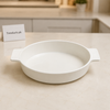 Danny Home White Round Bakeware Dish - 9.6 Inch
