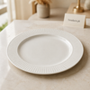 Danny Home White Fluted Flat Plate