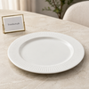 Danny Home White Fluted Flat Plate