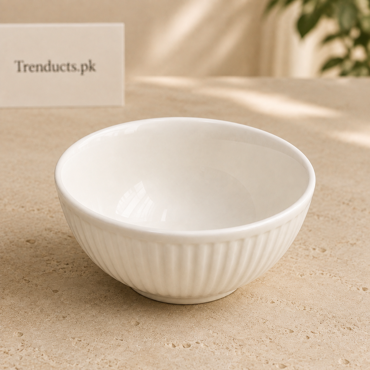 Danny Home White Fluted Bowl - 4.75 Inch