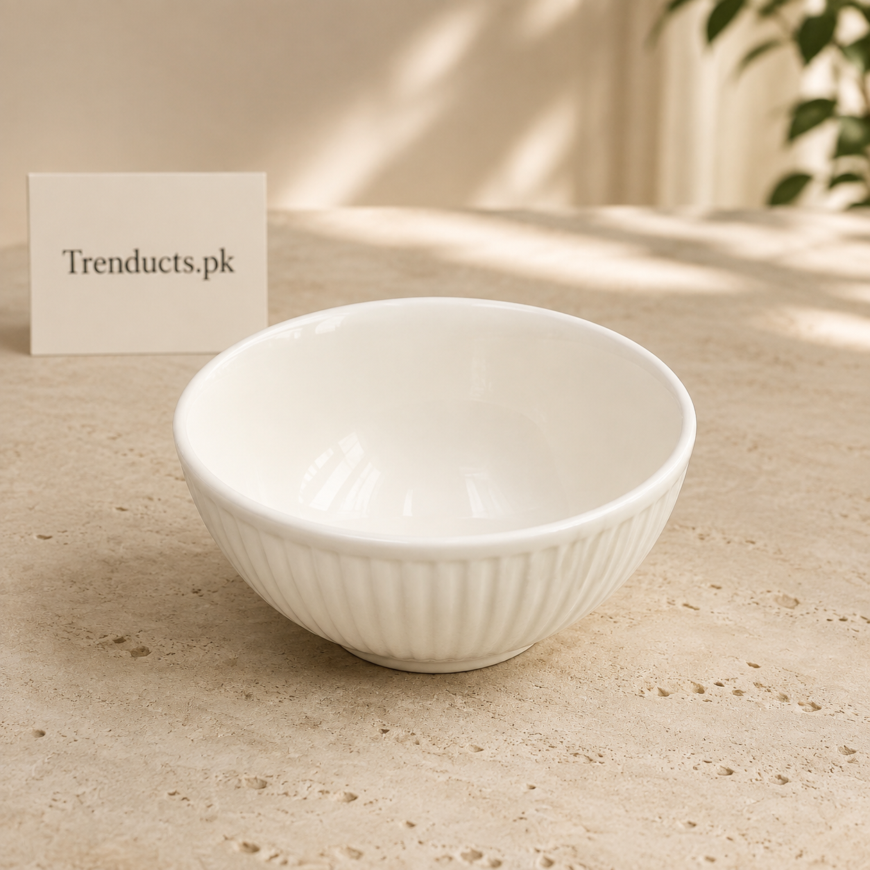 Danny Home White Fluted Bowl - 4.75 Inch