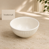 Danny Home White Fluted Bowl - 4.75 Inch