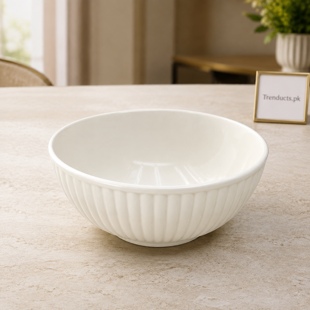 Danny Home White Fluted Bowl