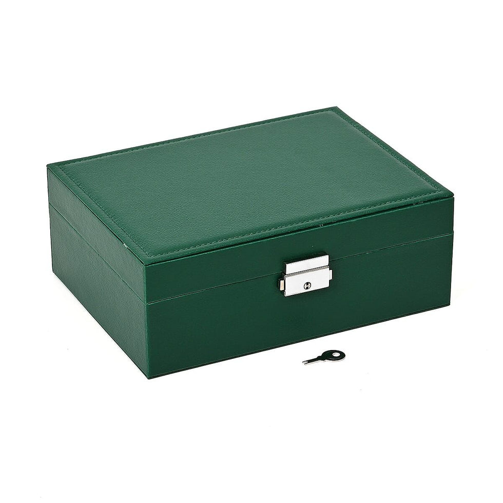 Ragzeen Luxury Jewelry Storage Box - Large Multi-Layer Organizer with Lock (Random Color) - Trenducts.pk