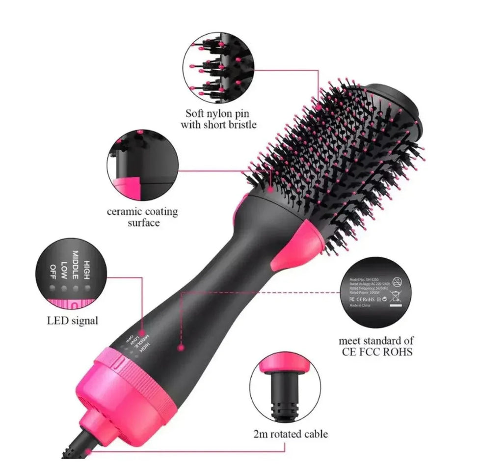 Hot Air Brush 3-in-1 for Blow Drying, Styling, and Volumizing - Clarify.pk