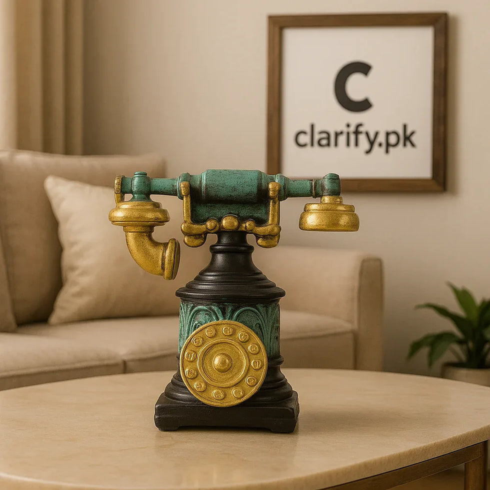 Historic Telephone Design Decoration – Vintage Home Showpiece - Clarify.pk