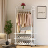 3-Layer Multifunctional Cloth Stand with Shoe Rack - Clarify.pk