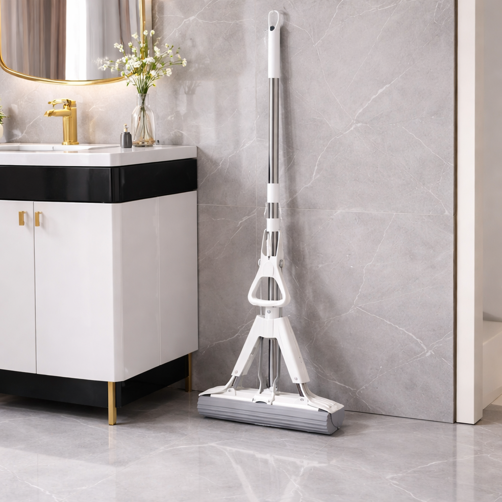 Wonder Sponge Mop – Hand-Free Squeeze & High-Absorbency AJF