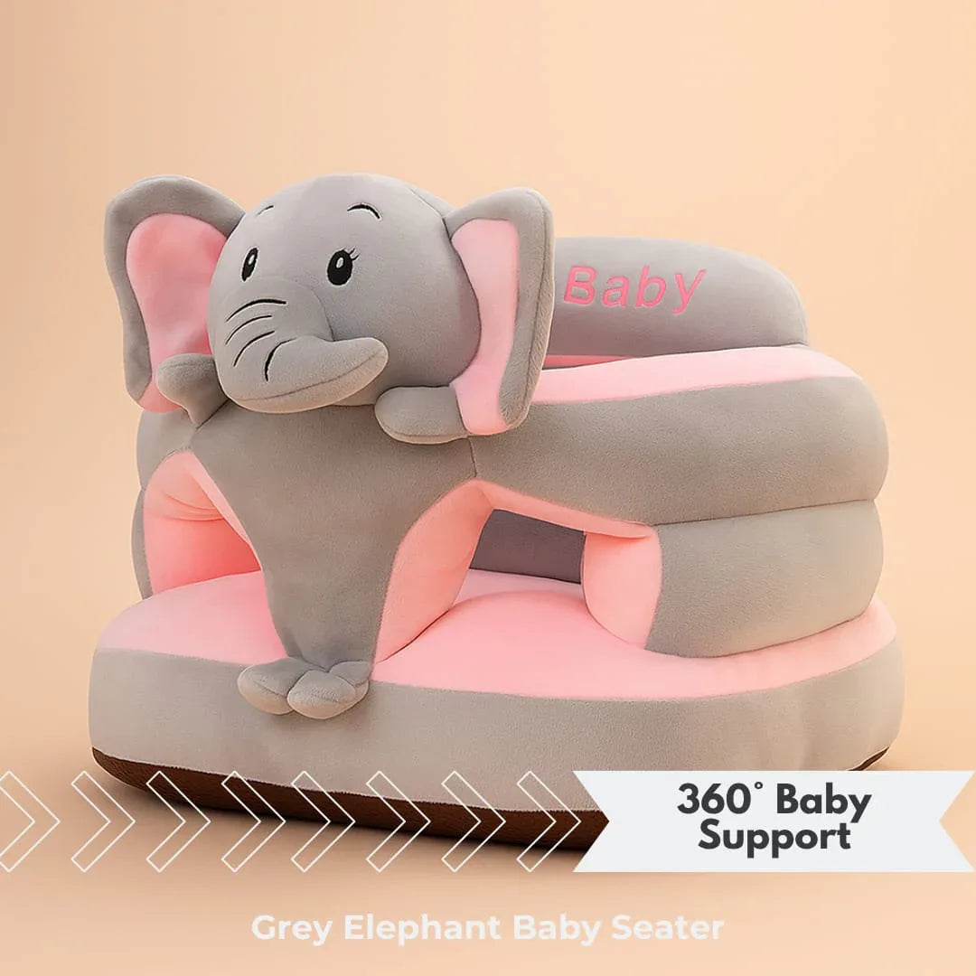 Grey Elephant Baby Seater – 360° Baby Support - Clarify.pk