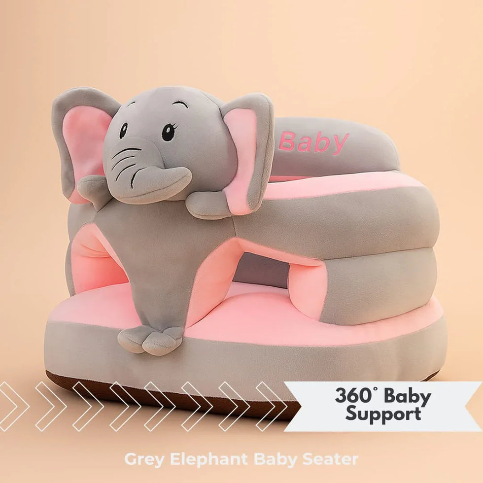 Grey Elephant Baby Seater – 360° Baby Support - Clarify.pk