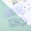 Pack of 4 Transparent Adhesive Wall Hooks, Double-Sided Mounts for Easy Installation