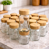 Minimalist 120ml Glass Jar with Bamboo Lid GL