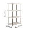 4-Tier Plastic Storage Shelves - Pantry, Kitchen & Bathroom Rack