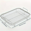 Stainless Steel Fry Basket Rack & Mesh Grilling Pan