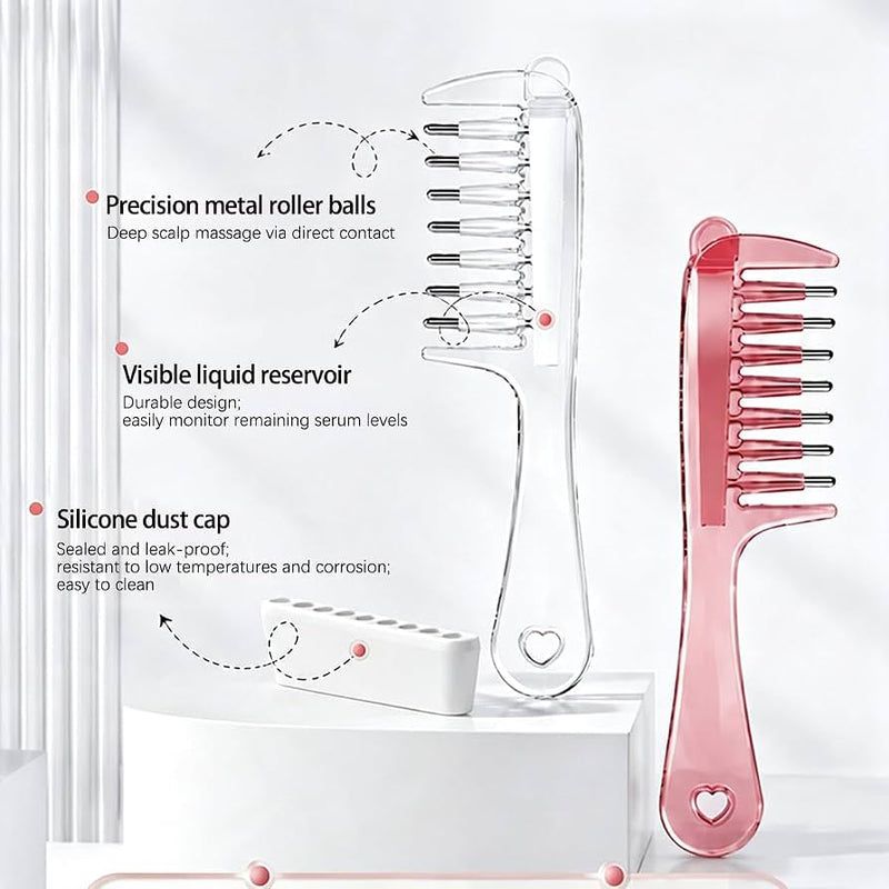 Transparent Scalp Oil Applicator Massage Comb