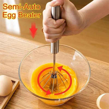 Stainless Steel Egg Beater - Durable Kitchen Whisk for Eggs and Batter - Clarify.pk