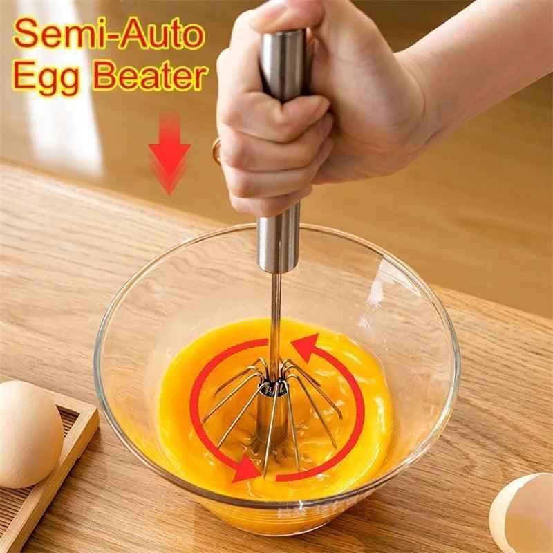 Stainless Steel Egg Beater - Durable Kitchen Whisk for Eggs and Batter - Clarify.pk