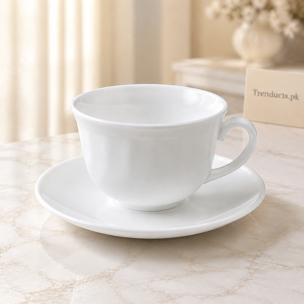 Danny Home White Opal 6 Pieces Cup Set - 190ml