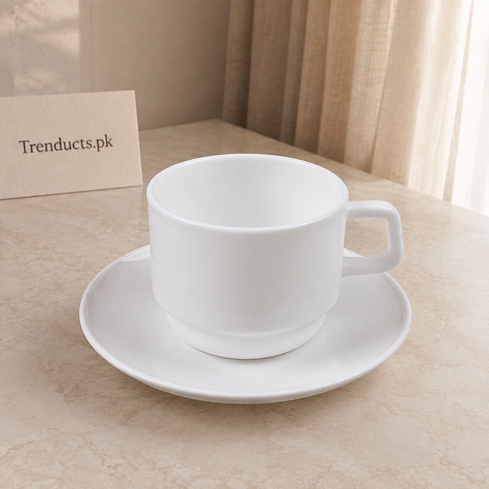 Danny Home White Opal 6 Pieces Cup Set - 250ml