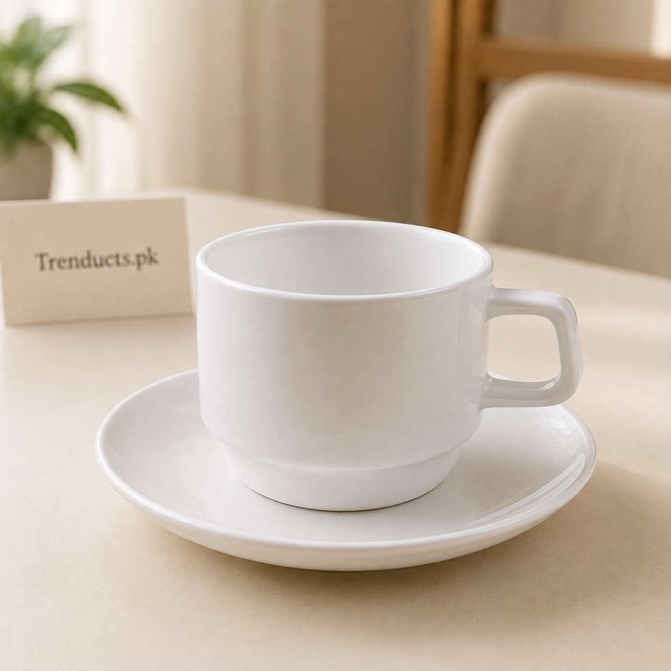 Danny Home White Opal 6 Pieces Cup Set - 250ml