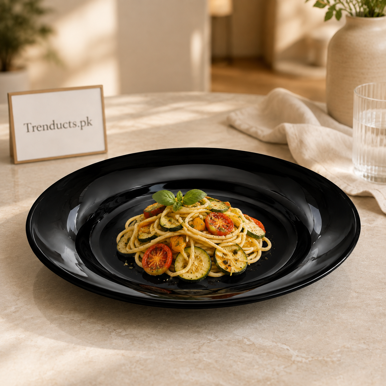 Danny Home Black Opal Glass Plate