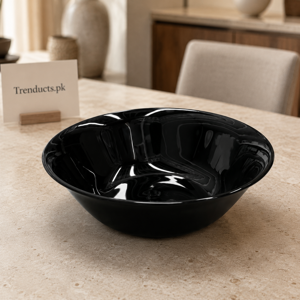 Danny Home Black Opal Glass Bowl - 10.5 Inch